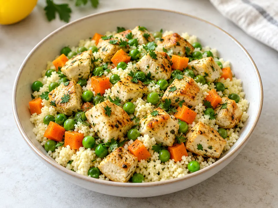 Lemon Chicken and Vegetable Couscous Bowl