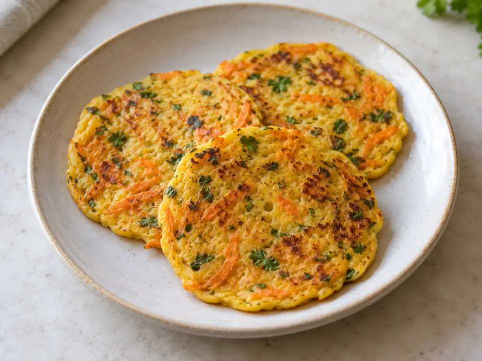 Mini Carrot Besan Lunchbox Chilla