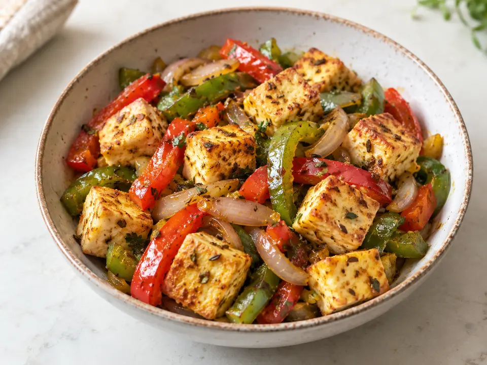 Quick Paneer and Pepper Skillet